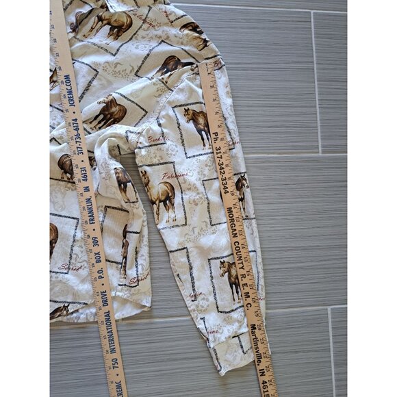 Bit & Bridle XL Western Horse Button-Down Shirt Equestrian Blouse Tan Women's - Picture 10 of 10